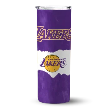 customized los angeles lakers torn band purple white skinny tumbler best selling 1.webp