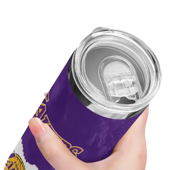 customized los angeles lakers torn band purple white skinny tumbler high quality.webp