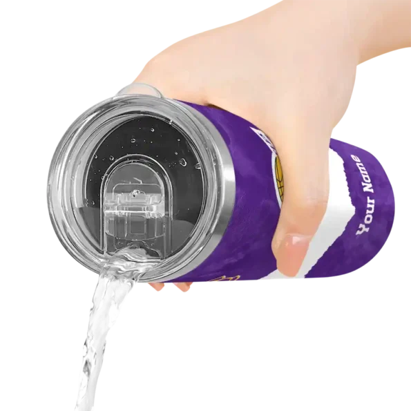 customized los angeles lakers torn band purple white skinny tumbler latest model.webp