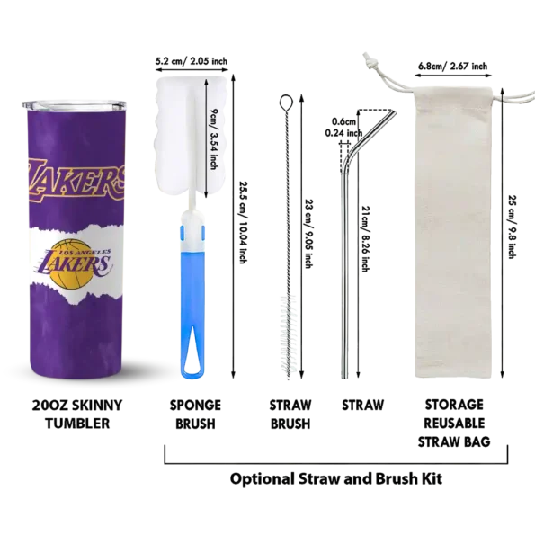 customized los angeles lakers torn band purple white skinny tumbler new arrival.webp