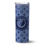 customized memphis grizzlies camo streak blue skinny tumbler best selling 1.webp