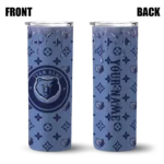 customized memphis grizzlies camo streak blue skinny tumbler best selling 1.webp