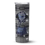 customized memphis grizzlies chevron v blue gray skinny tumbler best selling 1.webp