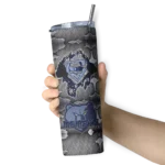 customized memphis grizzlies chevron v blue gray skinny tumbler best selling 1.webp
