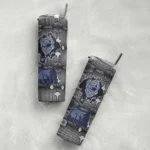 customized memphis grizzlies chevron v blue gray skinny tumbler best selling 1.webp
