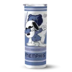 customized memphis grizzlies snoopy dog blue white skinny tumbler best selling 1.webp