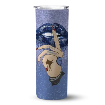 customized memphis grizzlies sparkle lips blue skinny tumbler best selling 1.webp