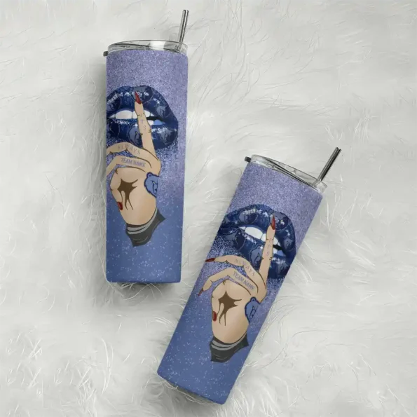 customized memphis grizzlies sparkle lips blue skinny tumbler top rated.webp