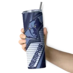 customized memphis grizzlies web stripes blue white skinny tumbler best selling 1.webp