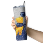 customized memphis grizzlies winnie the pooh blue gray skinny tumbler best selling 1.webp