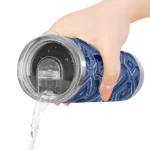 customized memphis grizzlies zipper leopard blue skinny tumbler best selling 1.webp