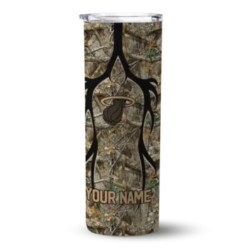 customized miami heat antler flow camo skinny tumbler best selling 1.webp
