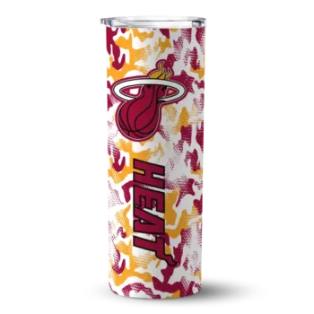 customized miami heat claw marks red white skinny tumbler best selling 1.webp