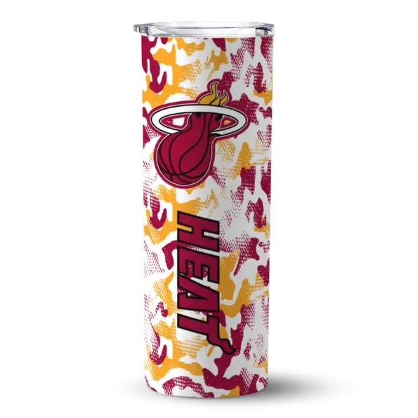 customized miami heat claw marks red white skinny tumbler best selling 1.webp
