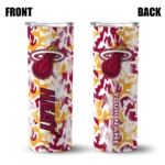 customized miami heat claw marks red white skinny tumbler best selling 1.webp