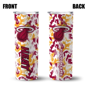 customized miami heat claw marks red white skinny tumbler fashion forward.webp