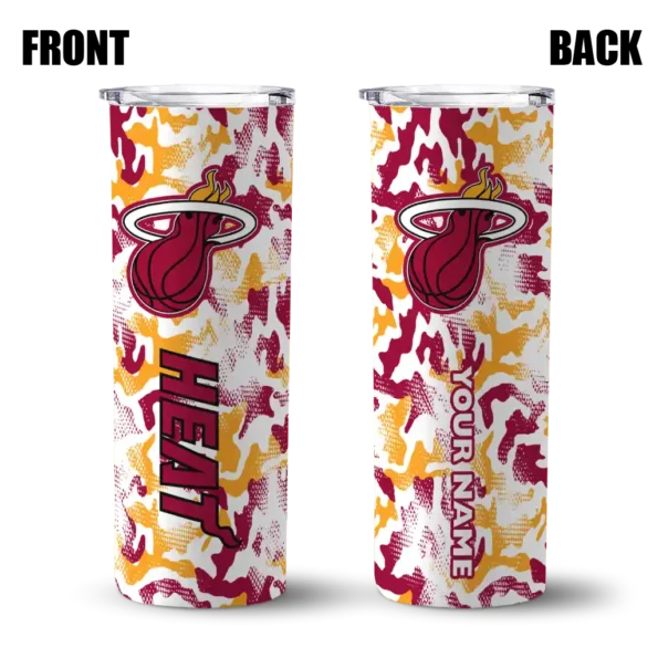 customized miami heat claw marks red white skinny tumbler fashion forward.webp