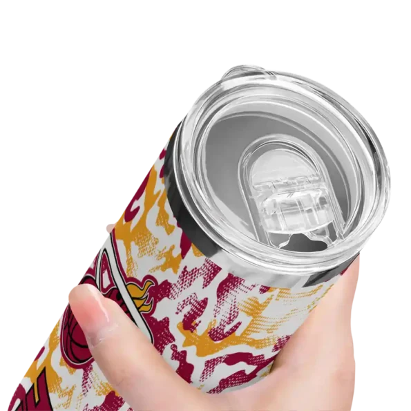 customized miami heat claw marks red white skinny tumbler high quality.webp