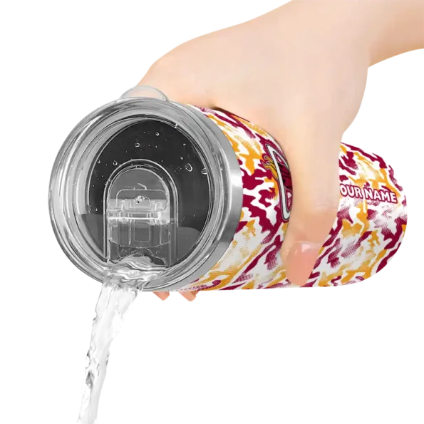 customized miami heat claw marks red white skinny tumbler latest model.webp