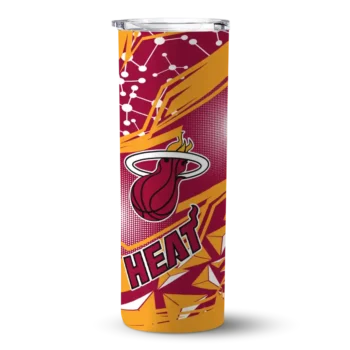 customized miami heat helmet clash red skinny tumbler best selling 1.webp