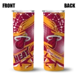 customized miami heat helmet clash red skinny tumbler best selling 1.webp