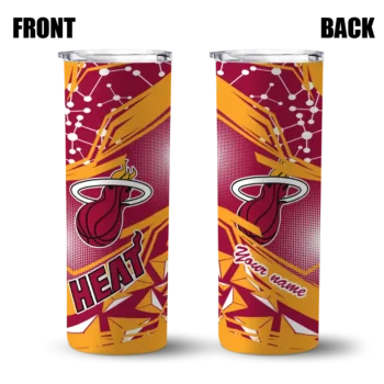 customized miami heat helmet clash red skinny tumbler fashion forward.webp