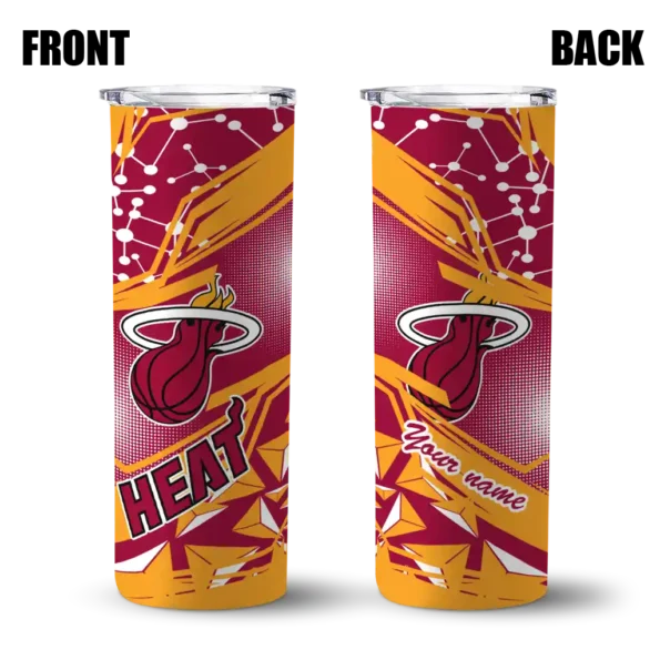 customized miami heat helmet clash red skinny tumbler fashion forward.webp