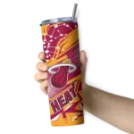 customized miami heat helmet clash red skinny tumbler best selling 1.webp