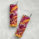 customized miami heat helmet clash red skinny tumbler best selling 1.webp
