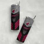 customized miami heat hexagon honeycomb red black skinny tumbler best selling 1.webp