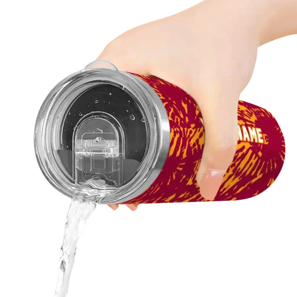 customized miami heat metallic grid red skinny tumbler latest model.webp