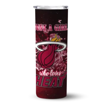 customized miami heat rose romance red black skinny tumbler best selling 1.webp