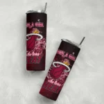 customized miami heat rose romance red black skinny tumbler best selling 1.webp