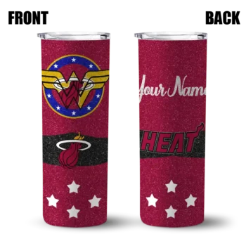 customized miami heat star cluster red skinny tumbler fashion forward.webp