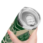 customized milwaukee bucks camo texture green skinny tumbler best selling 1.webp