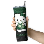 customized milwaukee bucks hello kitty green black skinny tumbler best selling 1.webp