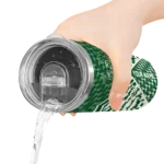 customized milwaukee bucks monogram burst green white skinny tumbler best selling 1.webp