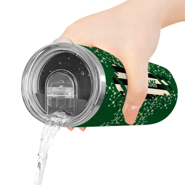 customized milwaukee bucks star pop green black skinny tumbler latest model.webp