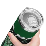 customized milwaukee bucks superman emblem green black skinny tumbler best selling 1.webp