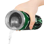 customized milwaukee bucks superman emblem green black skinny tumbler best selling 1.webp