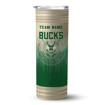 customized milwaukee bucks swirl texture green skinny tumbler best selling 1.webp
