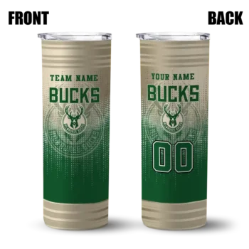 customized milwaukee bucks swirl texture green skinny tumbler fashion forward.webp