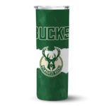 customized milwaukee bucks torn band green white skinny tumbler best selling 1.webp