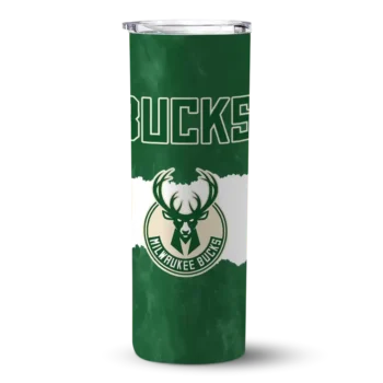 customized milwaukee bucks torn band green white skinny tumbler best selling 1.webp