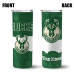 customized milwaukee bucks torn band green white skinny tumbler best selling 1.webp