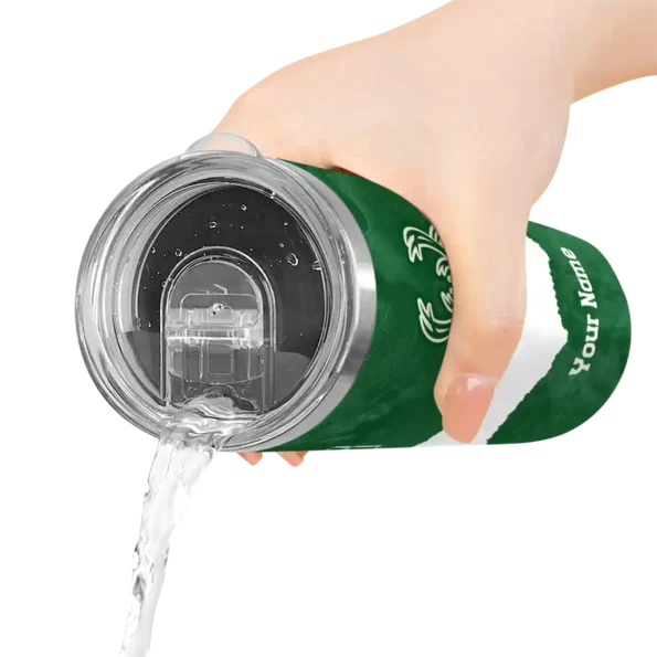 customized milwaukee bucks torn band green white skinny tumbler latest model.webp