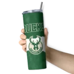 customized milwaukee bucks torn band green white skinny tumbler best selling 1.webp