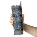 customized minnesota timberwolves chevron v midnight blue gray skinny tumbler best selling 1.webp