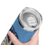 customized minnesota timberwolves sparkle lips midnight blue skinny tumbler best selling 1.webp