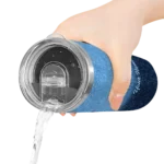 customized minnesota timberwolves sparkle lips midnight blue skinny tumbler best selling 1.webp